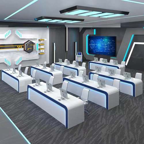 控制台培训会议办公桌烤漆监控操作台简约现代指挥调度工作台定做