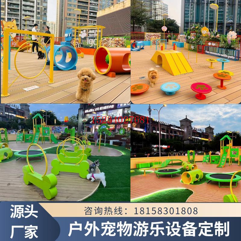 攀爬宠物狗障碍物游乐园体能训练栓犬桩设施秋千滑梯户外器不锈钢