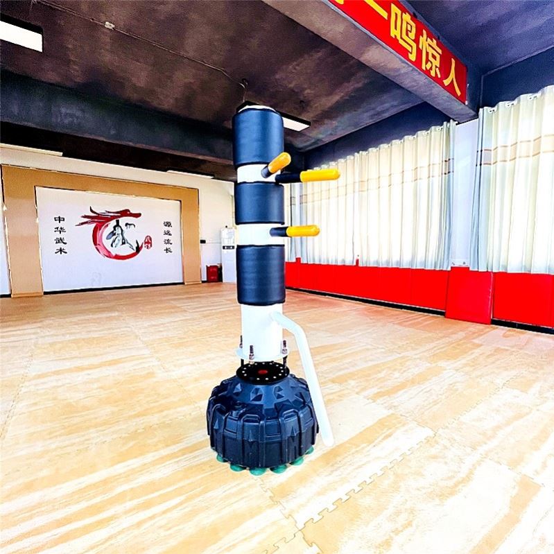 木人桩咏春拳/家用立式咏春木人桩/十字架叶问移动式机械木人桩