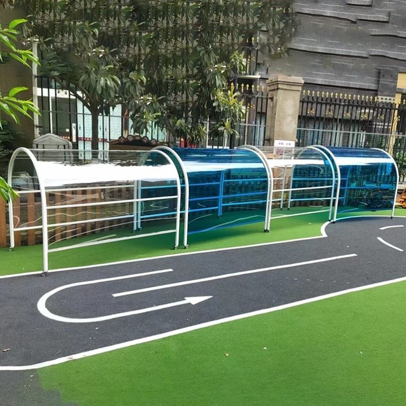 阳光涂鸦隧道幼儿园儿童室外绘画涂鸦墙阳光房晴雨棚户外游乐设施