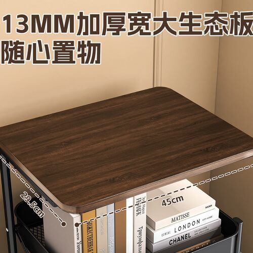 折叠多层收纳小推车零食架床头
