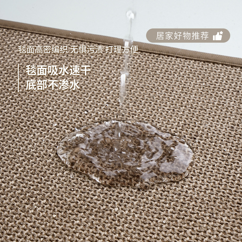 新中式仿亚麻茶席垫子轻奢高端