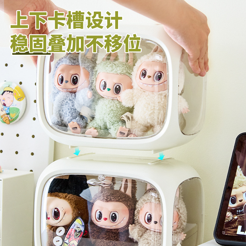 盲盒收纳盒透明泡泡玛特白色盒子