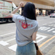 短袖 t恤女2025夏季 新款 韩版 休闲字母印花修身 显瘦棉灰色T恤上衣女