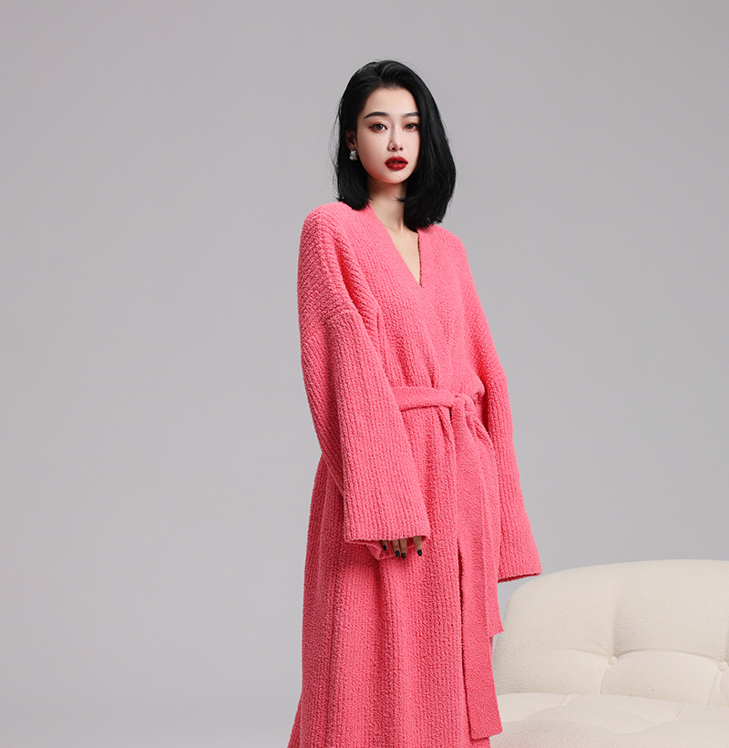 碧绒轻奢睡袍女秋冬季珊瑚绒加绒加厚保暖长款性感网红风毛绒浴袍