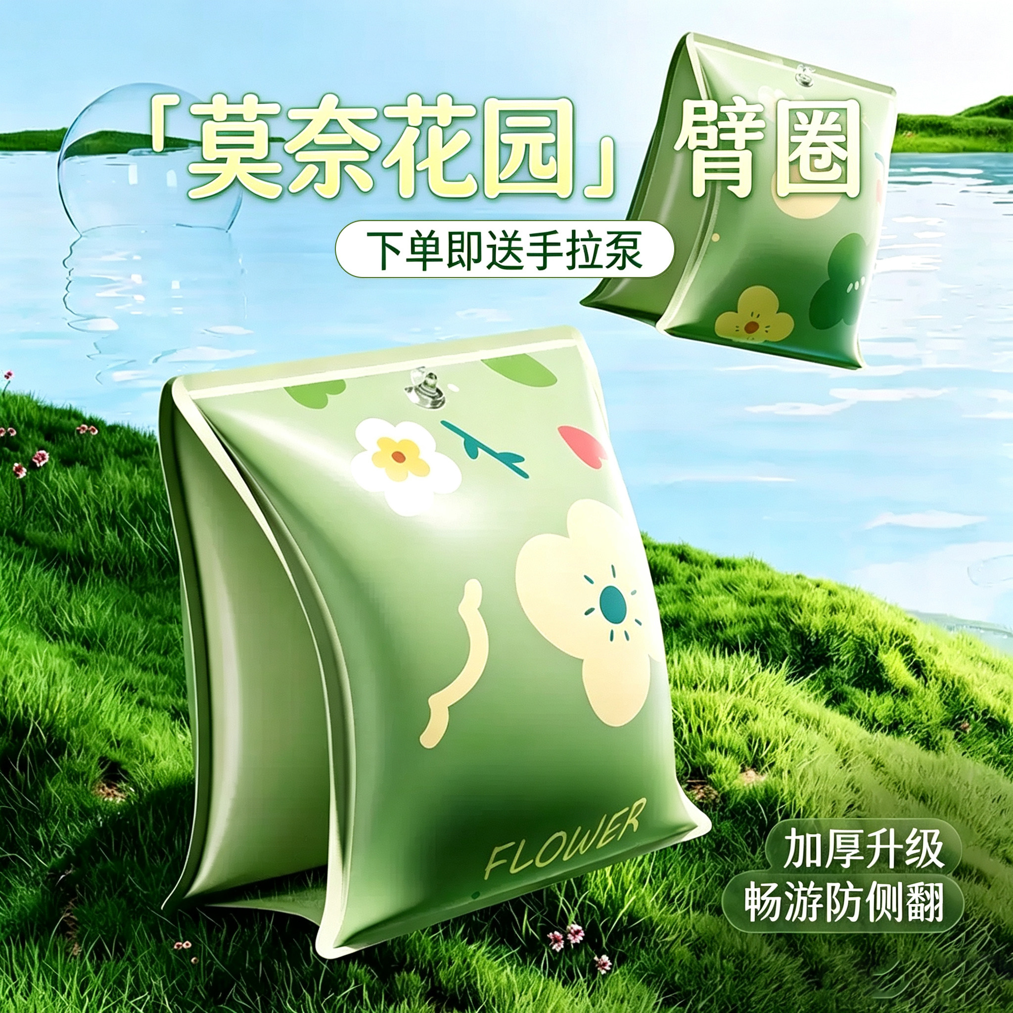 成人儿童加厚气囊游泳手臂浮圈图片
