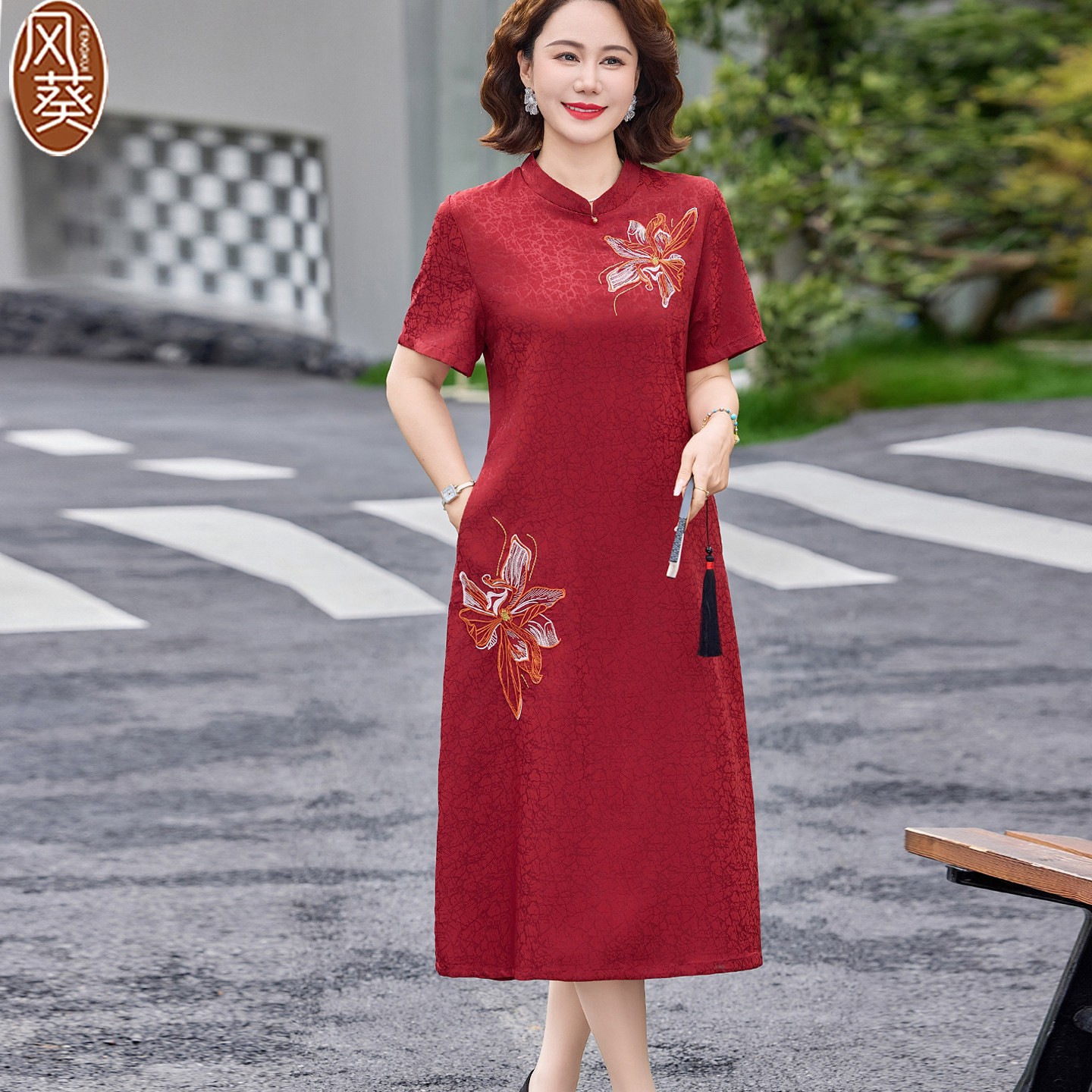 喜婆婆胖妈妈高级婚宴礼服年轻2026新款大尺码女装改良旗袍洋装夏