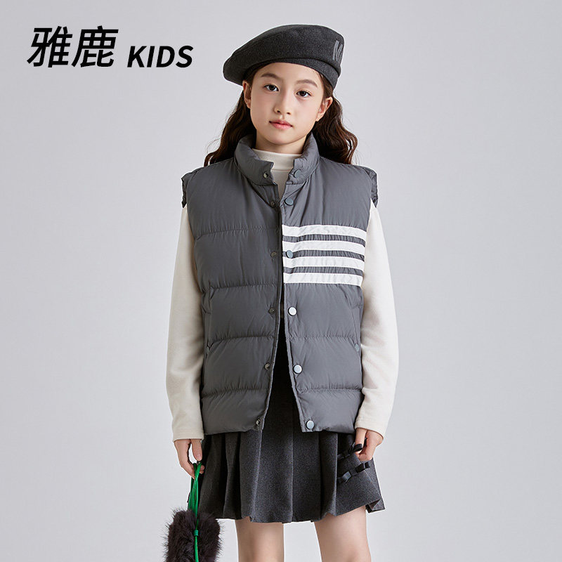 【断码清仓】雅鹿儿童加厚羽绒马甲冬季新款背心外穿内胆男童女童