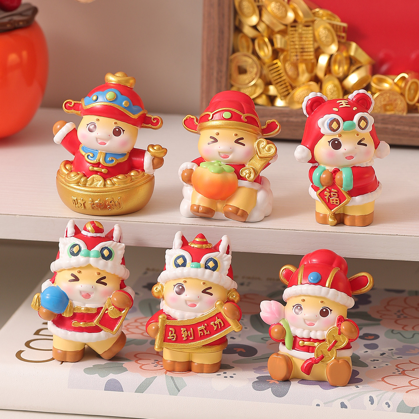 马年吉祥物桌面摆件办公室工位装饰品年会送员工客户公仔新年礼物,家居饰品,装饰摆件,淘宝优惠券,粉丝福利购,淘宝优惠卷