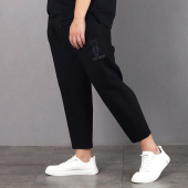 男款 九分裤 秋冬季 2024新款 子 加肥加大男裤 宽松休闲胖子裤 直筒大码