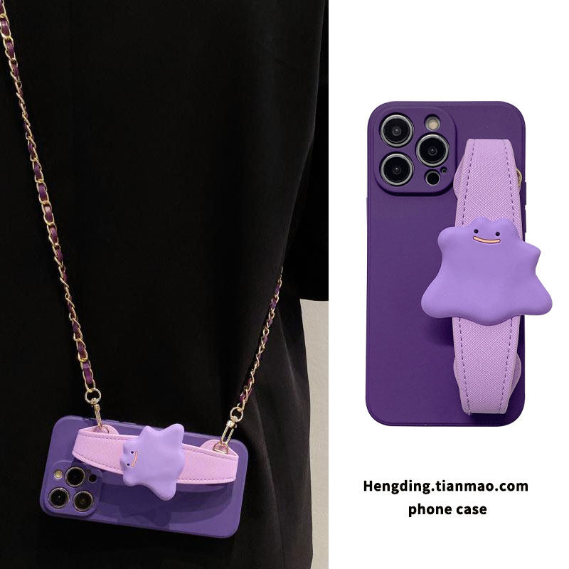 oppo硅胶卡通创意暗紫百变怪腕带