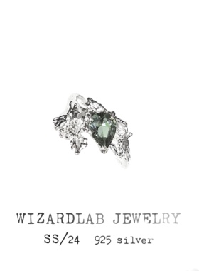 WIZARDLAB原创设计丨手工雕蜡 小众高级感 纯银「艾草」尾戒