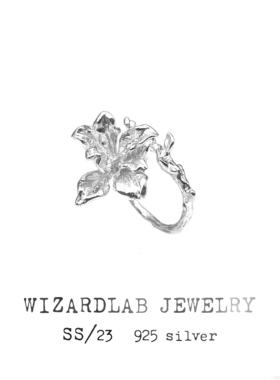 WIZARDLAB原创设计丨 草药系列 手工雕蜡925纯银「木兰辞」戒指