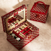 晶小姐红色饰品首饰盒结婚新婚生日订婚送礼物首饰收纳盒高档精致