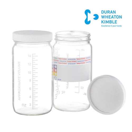 Wheaton 透明刻度瓶进口30ml  60ml 125ml 250ml  500ml 广口大口刻度瓶 W216989 W216990 W216970