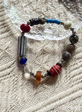 秘星系列”复古琉璃古董陶瓷串珠手串手链