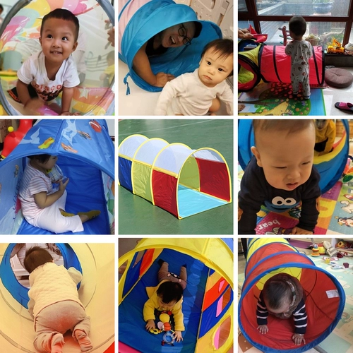 Радужный туннель для детского сада для ползания, игрушка, палатка