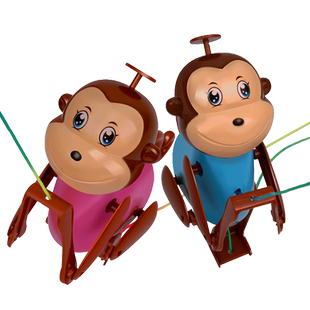 抖音趣味会爬绳的小猴子儿童宝宝创意玩具网红新奇搞笑拉线绳猴子