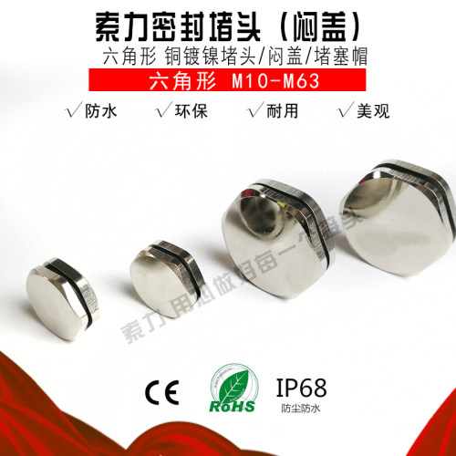 金属六角带螺母堵头