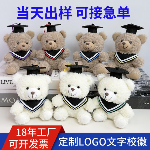 毕业季可爱泰迪熊公仔定制礼物
