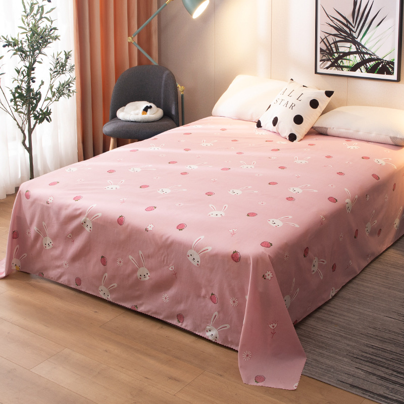 学生宿舍床单单件水洗棉双人1.8m炕单1.5米单人床女上下铺被单in