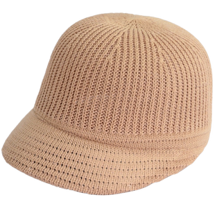 夏季儿童针织鸭舌帽女童韩版透气纯色男童帽子夏天户外宝宝马术帽