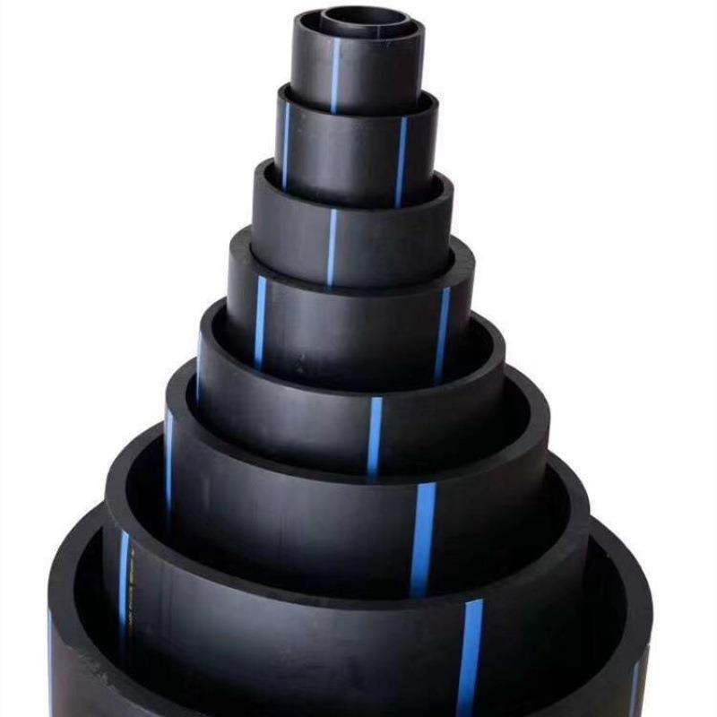 pe110管排水灌溉黑色塑料硬管PE给水管大口径高密度聚乙烯管材