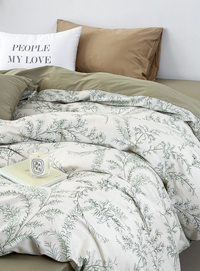 欧版定织高密小清新60支新疆长绒棉四件套贡缎全棉纯棉被套床品