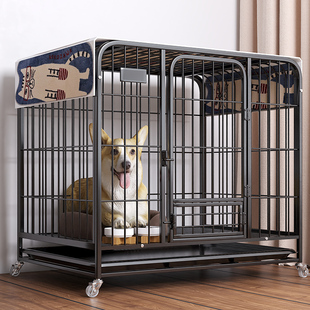 狗笼子大型犬中小型狗金毛拉布拉多柯基边境牧羊犬带厕所分离室内