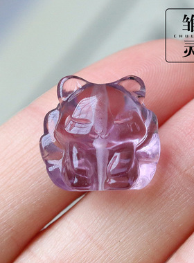 2024紫色系天然巴西紫水晶九尾狐