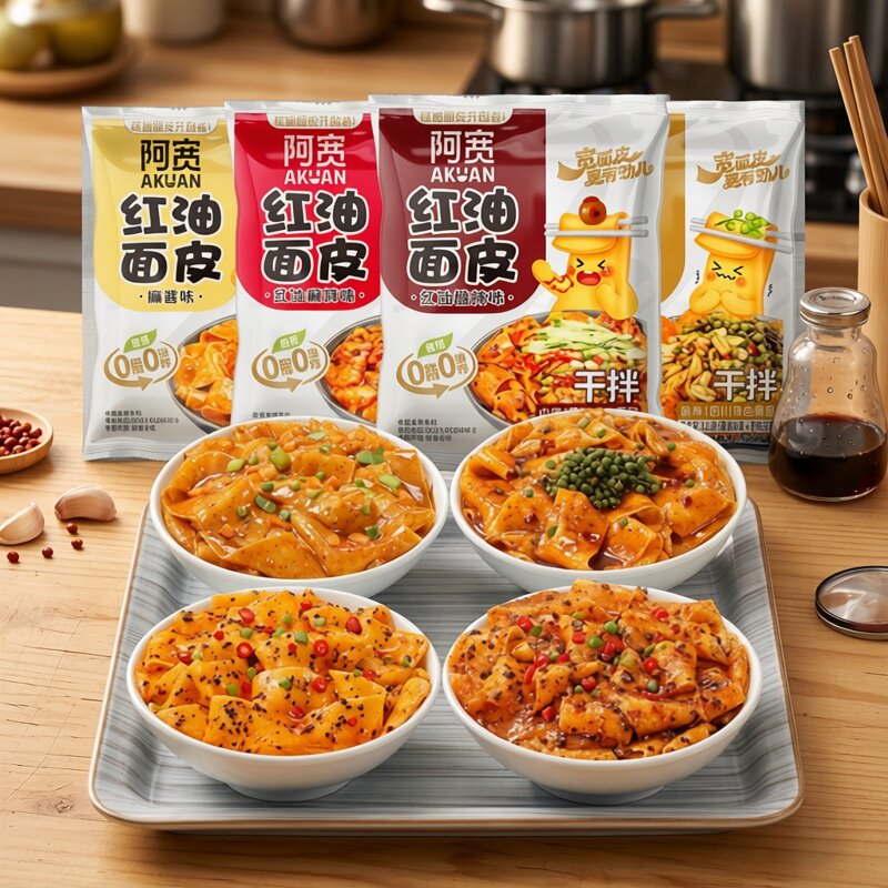 四川阿宽红油面皮非油炸面饼整箱