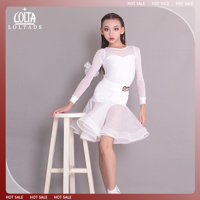 多妮舞女童拉丁舞蹈练习表演服