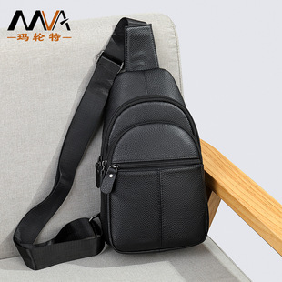 斜跨背包真皮男款头层牛皮挎包运动包单肩胸包男士高级感新款潮流