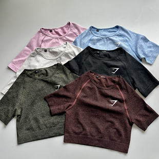 鲨鱼GYMSHARK短袖 速干透气撸铁健身服VITAL 女健身撸铁上衣短袖