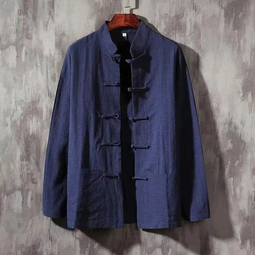 居士禅修汉服中山装马褂茶服