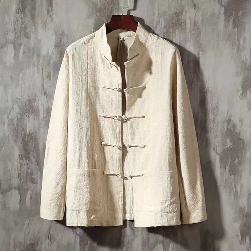 男士盘扣衬衫禅修茶服太极服