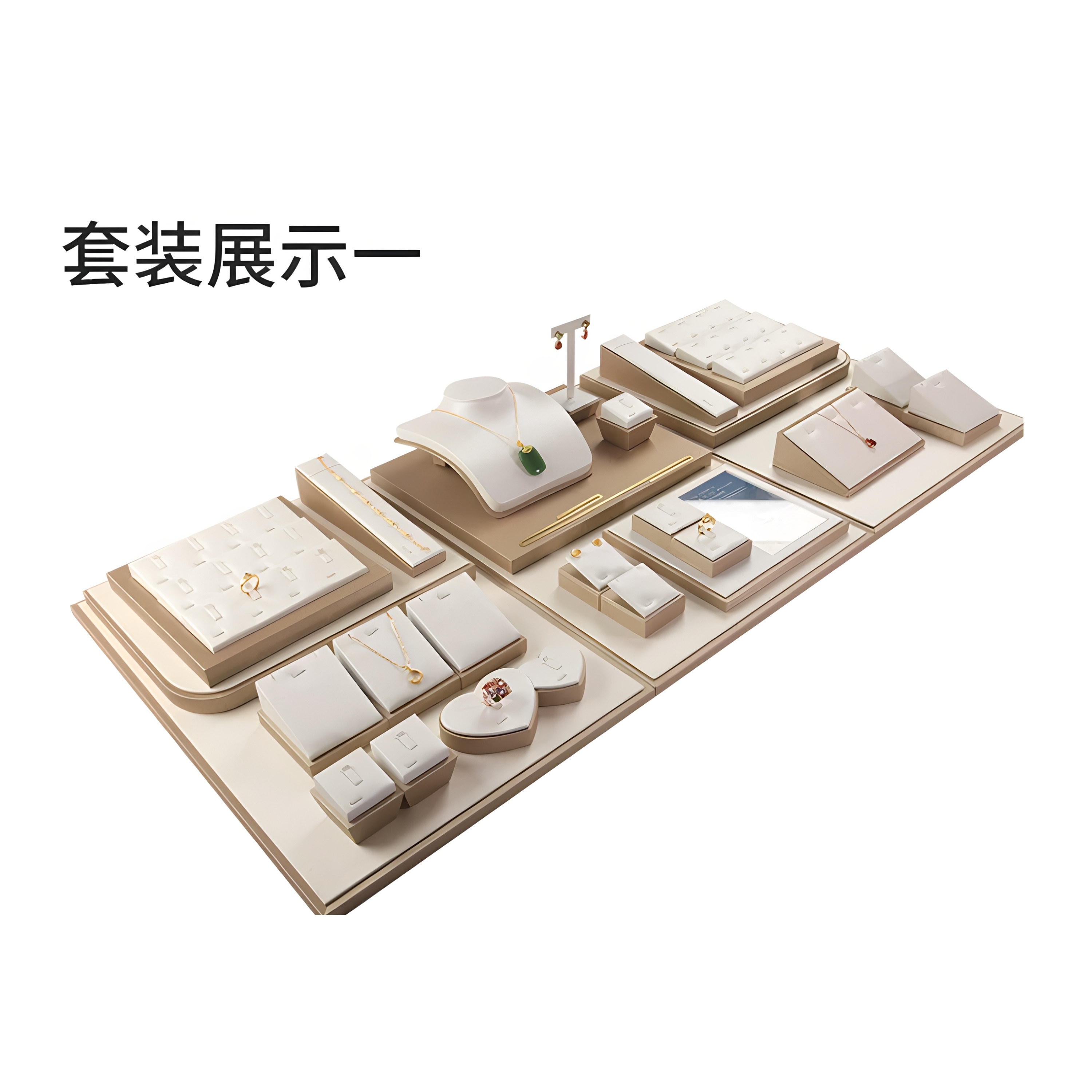 定制珠宝展示道具套装项链饰品戒指手镯玉器首饰柜台陈列展示架