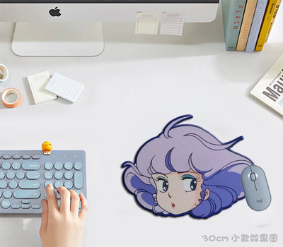 卡通小甜甜胶垫鼠标垫异形
