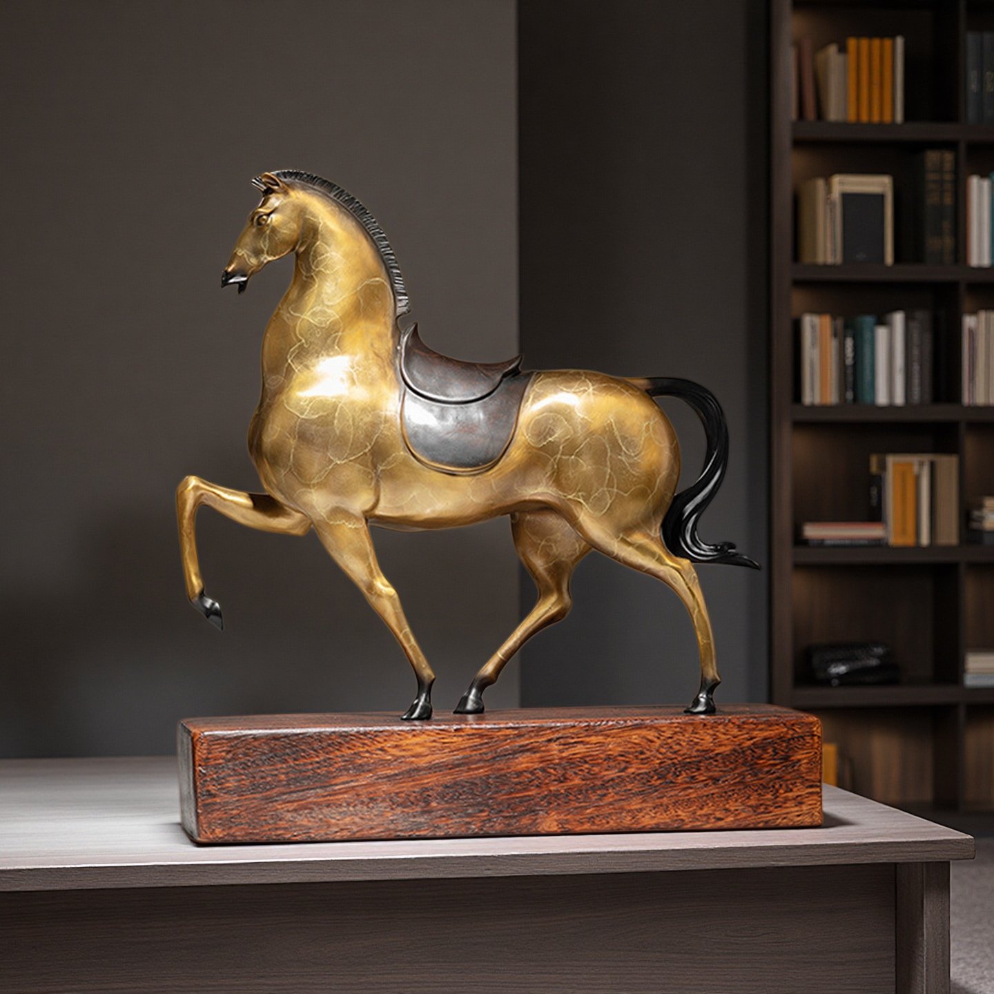 轻奢高级感马年铜摆件室内客厅办公室高档桌面摆设入户玄关电视柜,家居饰品,桌面摆件,淘宝优惠券,粉丝福利购,淘宝优惠卷
