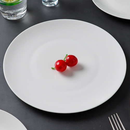 9.9两只10英寸大盘子家用西餐盘陶瓷早餐意面盘碟子平盘牛排餐盘