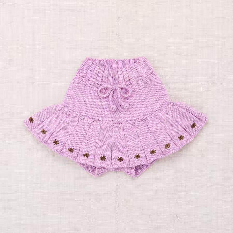 婴幼童针织裙裤新款系带假两件短裙裤女童设计感甜美蓬蓬针织裤裙