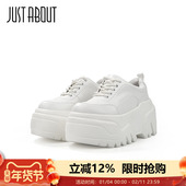 just 休闲单鞋 about2025厚底增高高跟鞋 女小个子不累脚防水台时尚