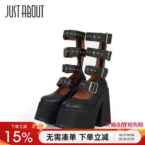 玛丽珍单鞋粗跟厚底甜酷女鞋
