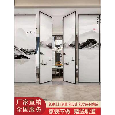 酒店宴会厅活动屏风吊轨会议室推拉折叠伸缩门包厢移动隔音隔断墙