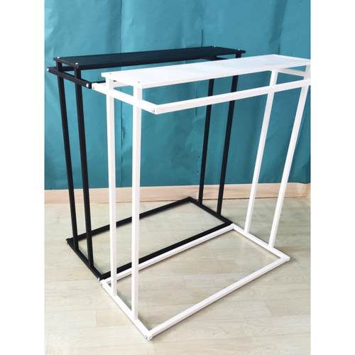 简约服装店中岛架落地展示架男女装童装双排中间货架双杠侧挂衣架