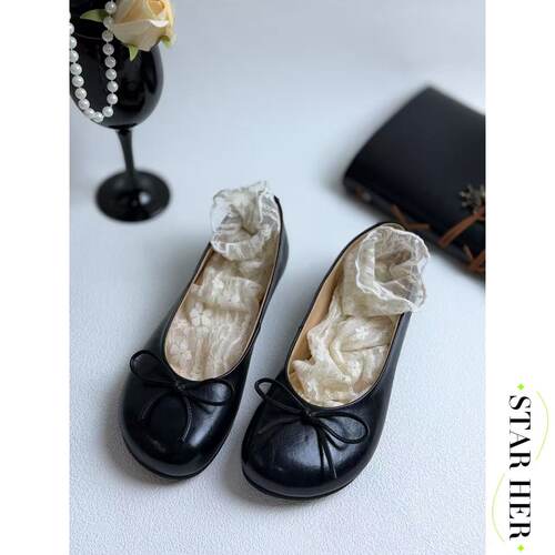 圆头重工质感一脚蹬平底玛丽珍