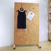 欧松板屏风可移动支架式 背景板直播展示板活动海报宣传展板实木立牌落地式 展架木质定制