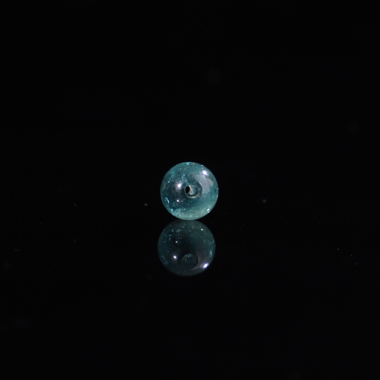 天然蓝色碧玺5.5mm串珠电气石