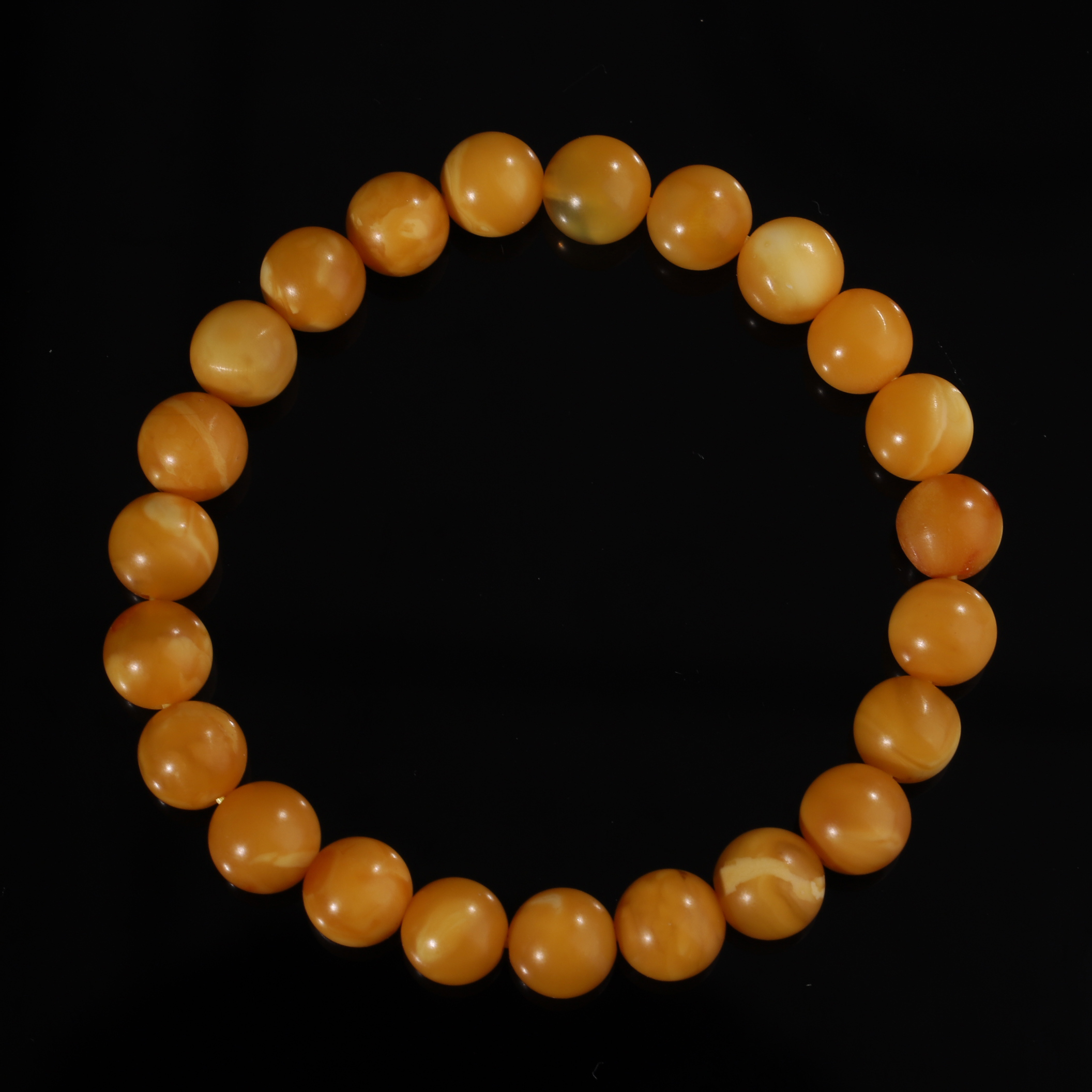 圆珠手串8mm琥珀手链老蜜蜡