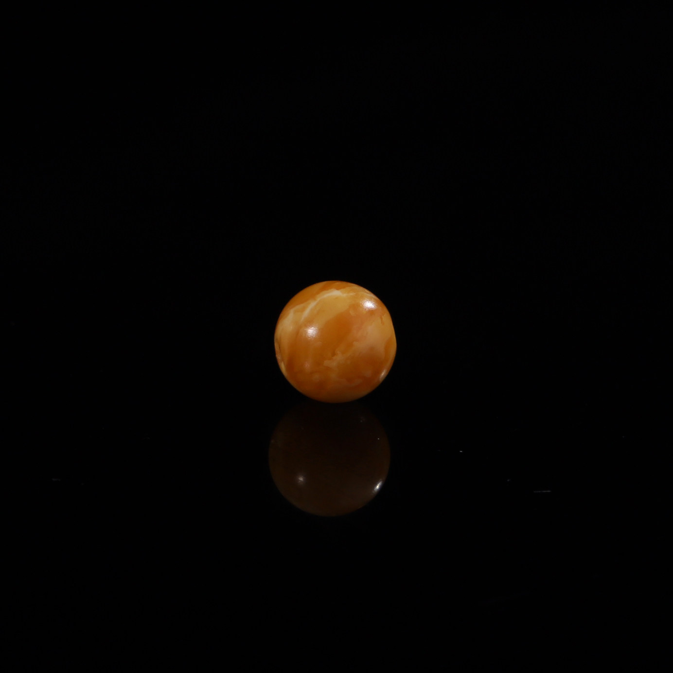 天然收藏级古董老蜜蜡圆珠直径7mm单珠 一物一图单颗配珠 162号